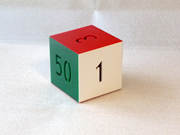cubo plexiglass colorato numerazione